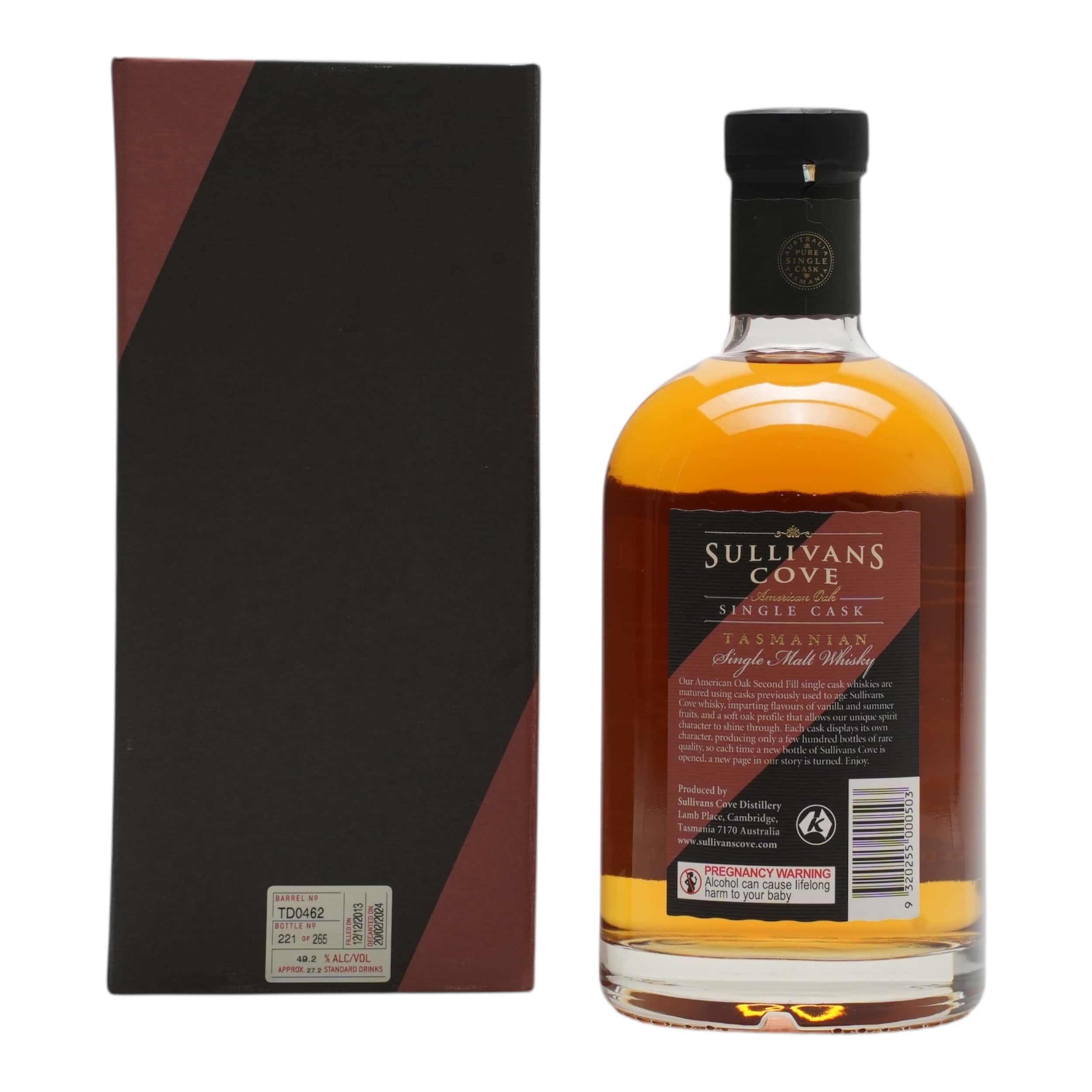 Sullivans Cove Refill American Oak ex-Bourbon Single Cask TD0462 (700ml), TASMANIA AUSTRALIA - Image 2