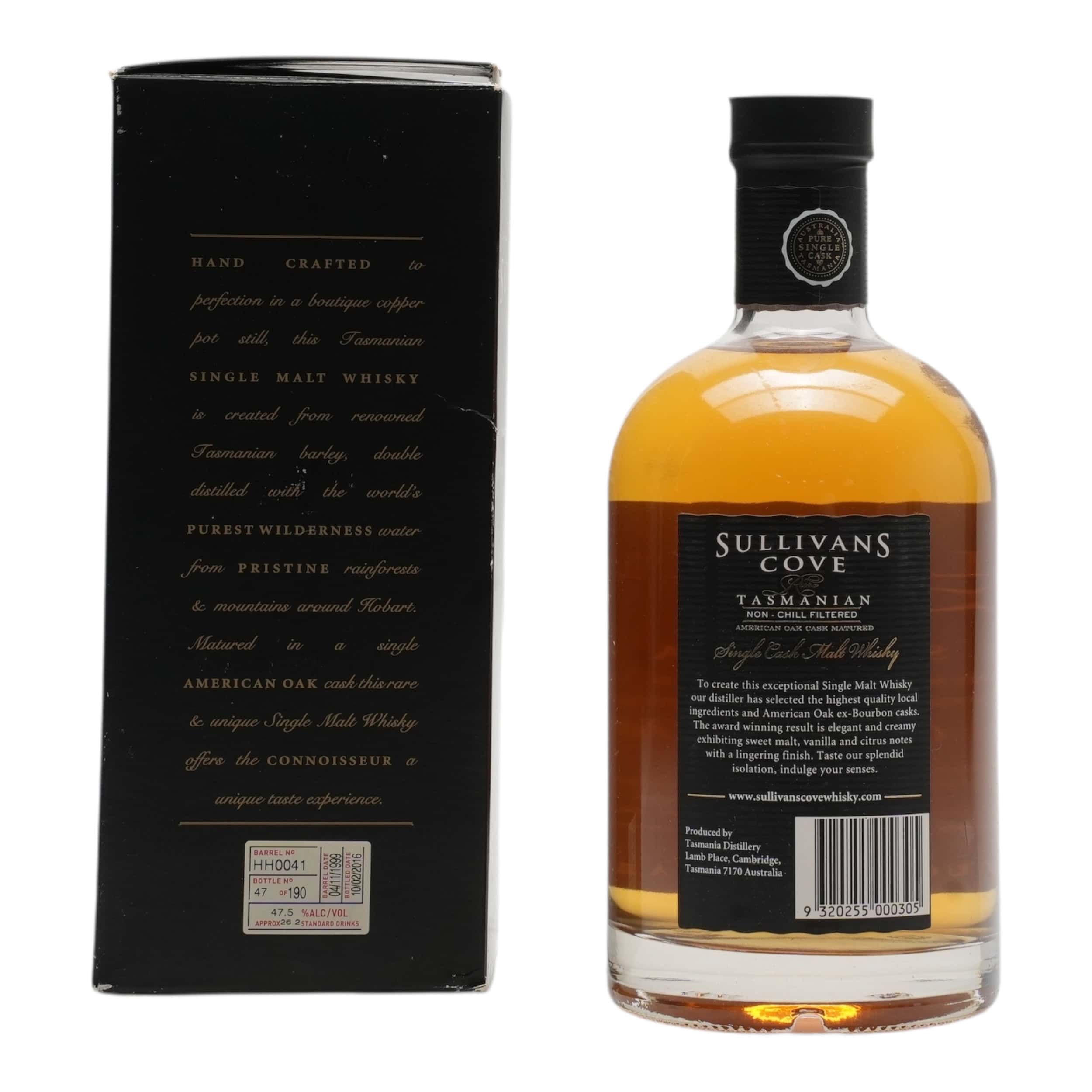 Sullivans Cove American Oak ex-Bourbon Single Cask HH0041 (700ml), TASMANIA AUSTRALIA - Image 2