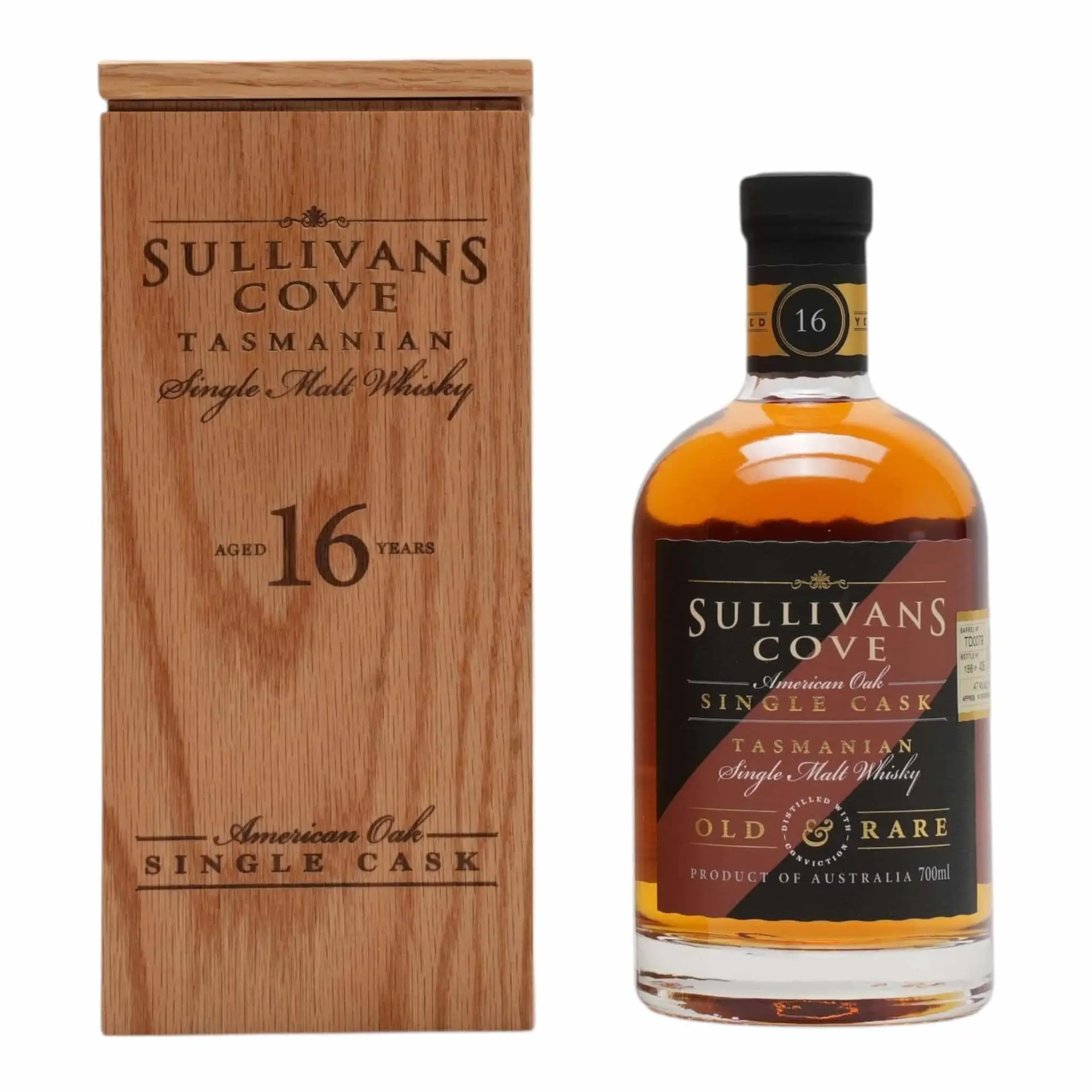 Sullivans Cove 16 Year Old Refill American Oak ex-Bourbon Single Cask TD0079 (700ml), TASMANIA AUSTRALIA