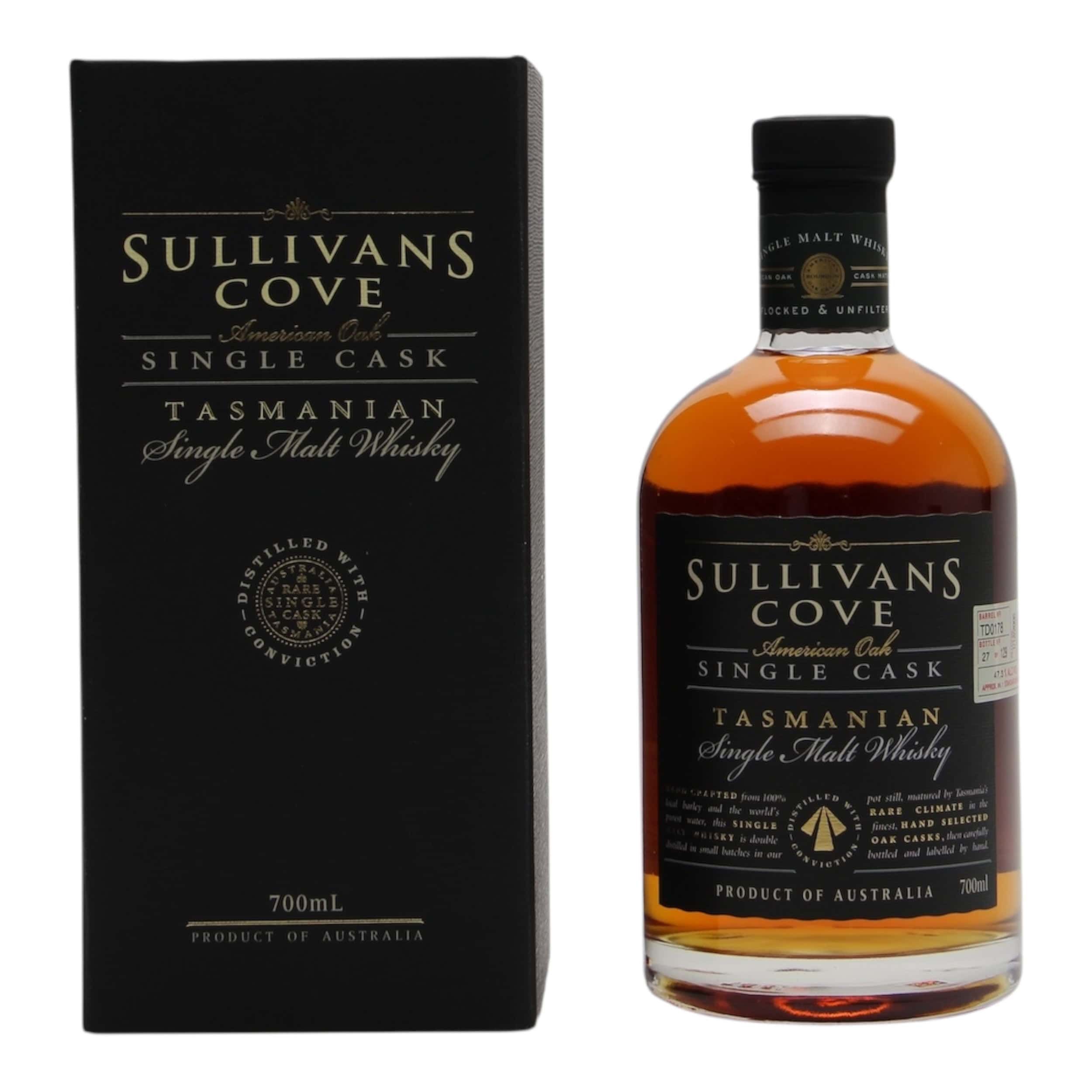 Sullivans Cove American Oak ex-Bourbon Single Cask TD0178 (700ml), TASMANIA AUSTRALIA