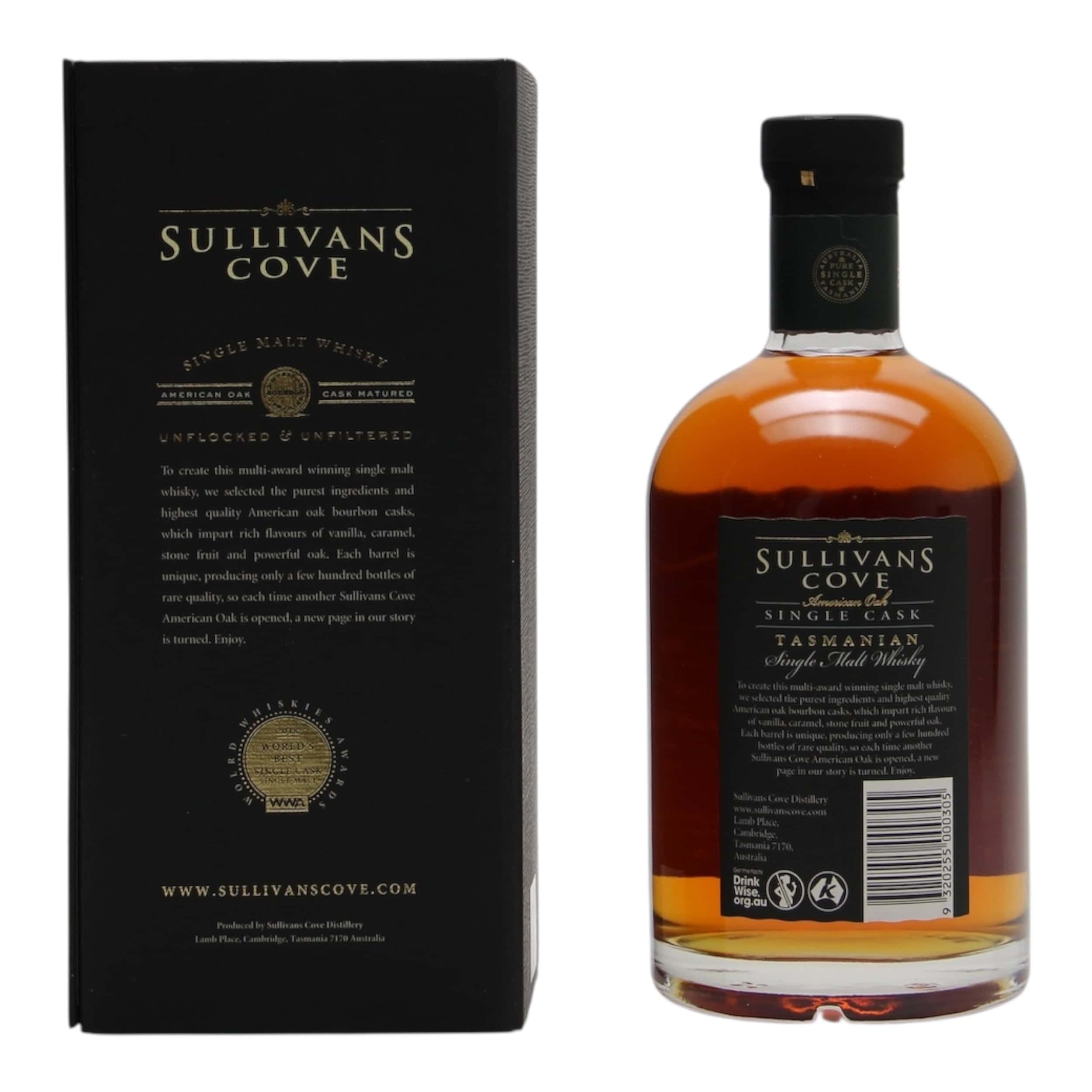 Sullivans Cove American Oak ex-Bourbon Single Cask TD0178 (700ml), TASMANIA AUSTRALIA - Image 2