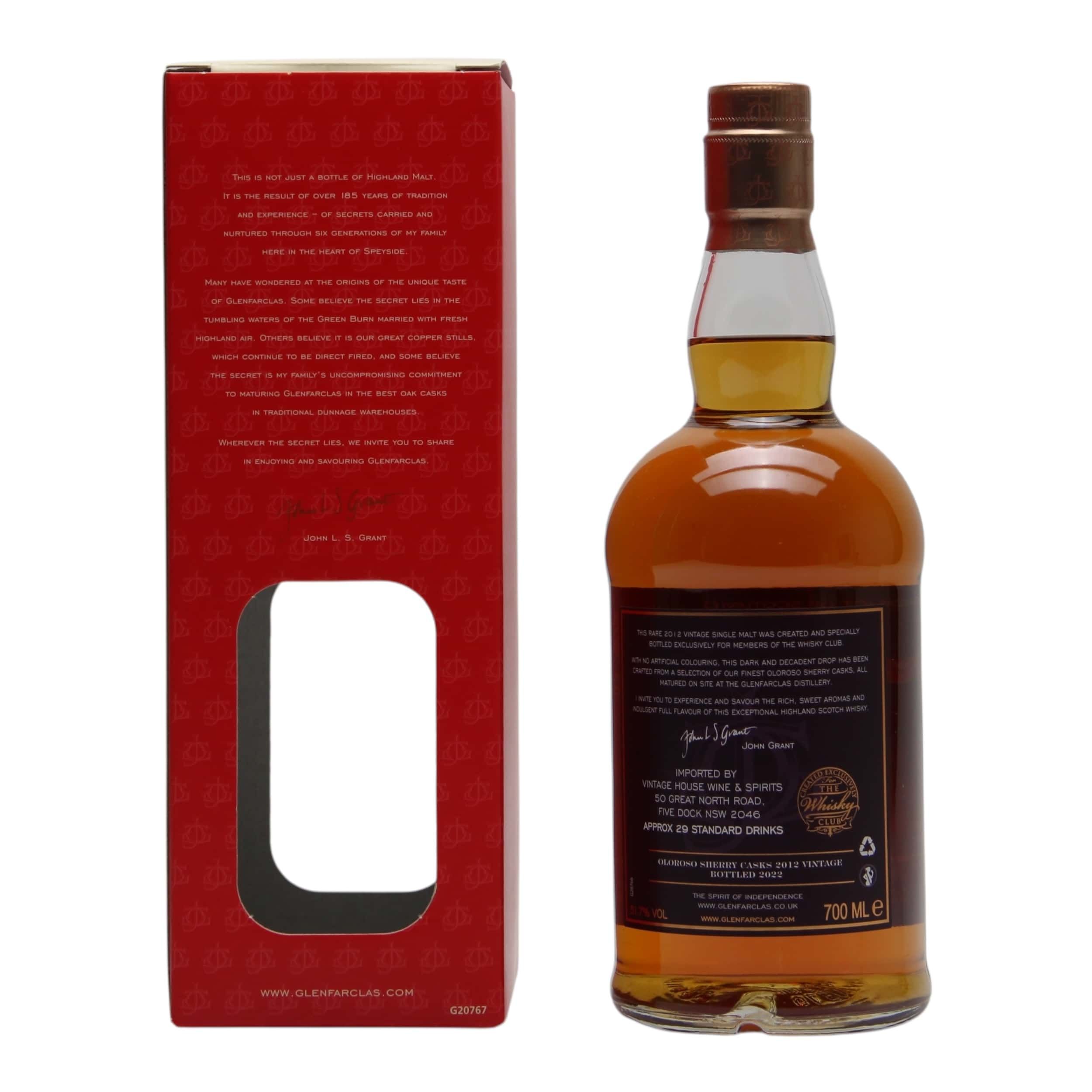 Glenfarclas Oloroso Sherry Casks 2012 Vintage - The Whisky Club (700ml) Scottish - Image 2