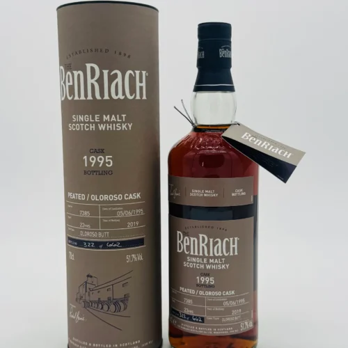 1995 Benriach Batch 16 Single Cask #7385 Peated Oloroso Cask 23 Year Old Cask Strength Single Malt Scotch Whisky (700ml), Scottish