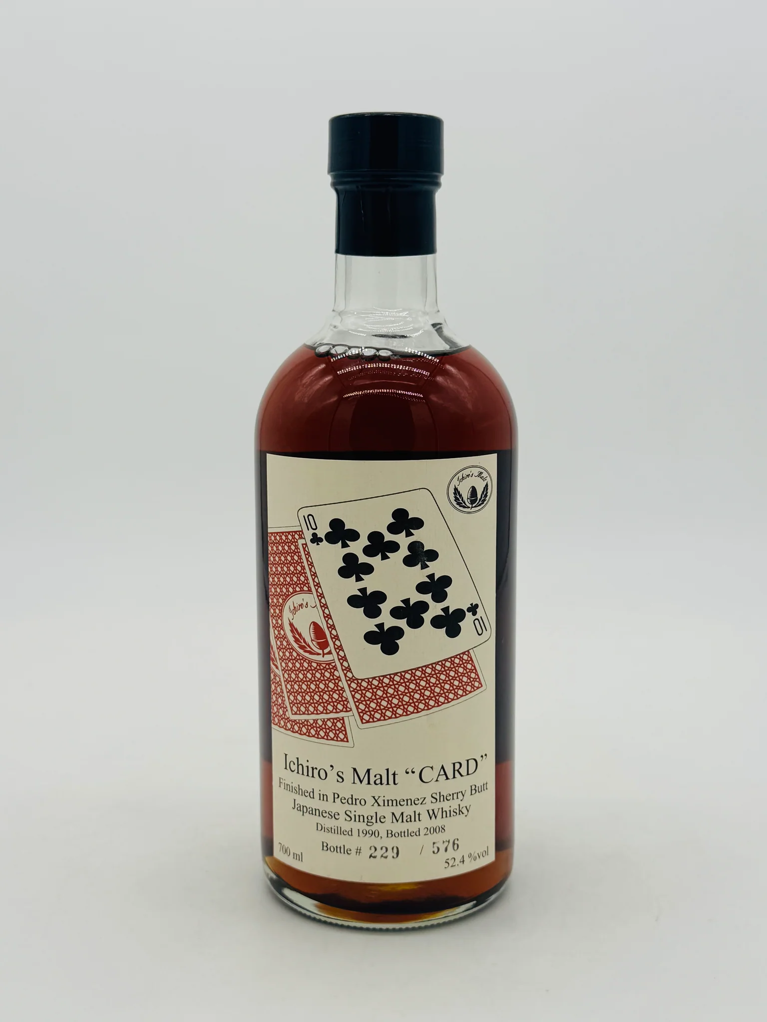 ICHIRO'S Malt Hanyu Ten of Clubs Card Pedro Ximinez Sherry Butt Finish Single Malt #229 (700ml), Japanese