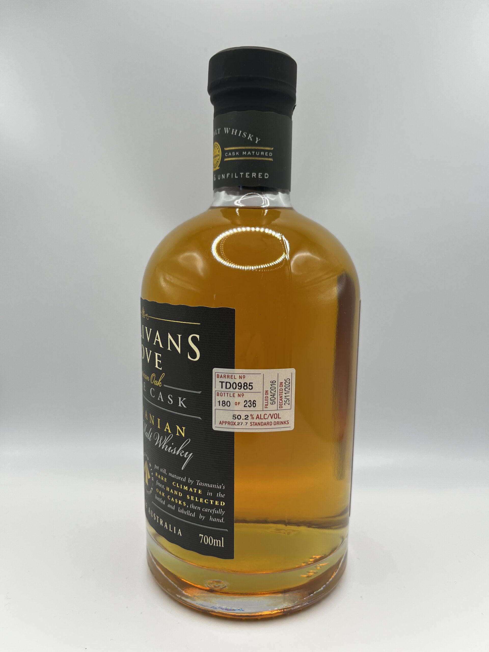 Sullivans Cove American Oak Whisky TD0985 (700ml), TASMANIA AUSTRALIA - Image 2
