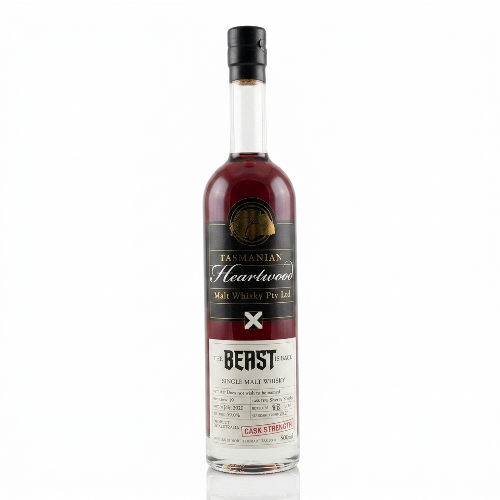 Heartwood The Beast is Back Single Malt Whisky (500ml), TASMANIA AUSTRALIA