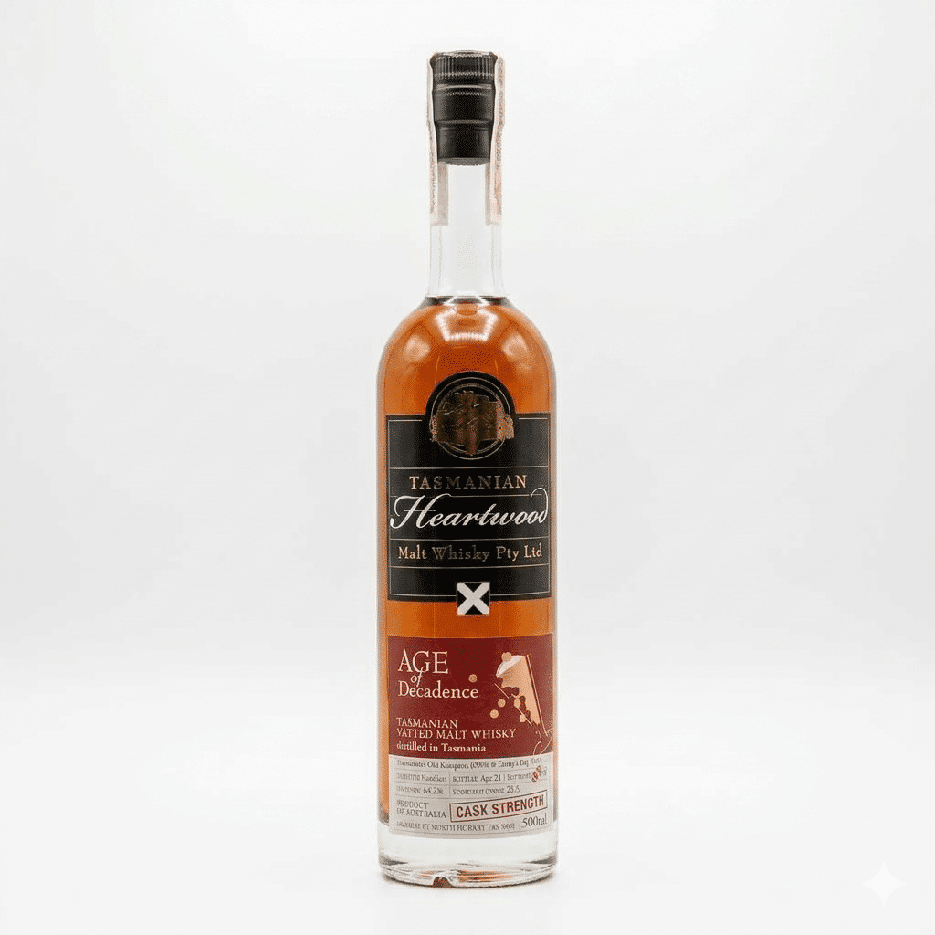 Heartwood Age of Decadence Single Malt Whisky (500ml), TASMANIA AUSTRALIA