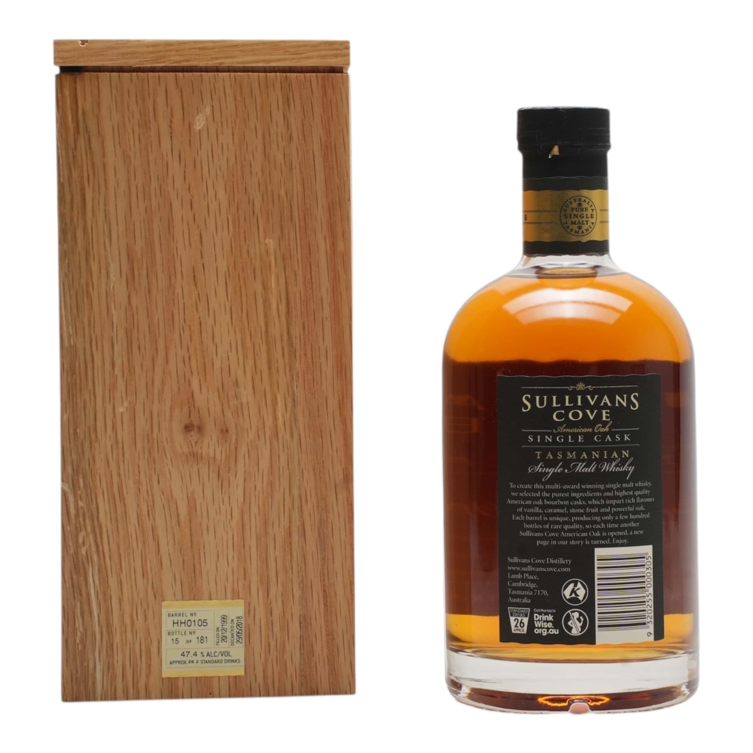 Sullivans Cove 18 Year Old American Oak ex-Bourbon Single Cask HH0105 (700ml), TASMANIA AUSTRALIA - Image 2