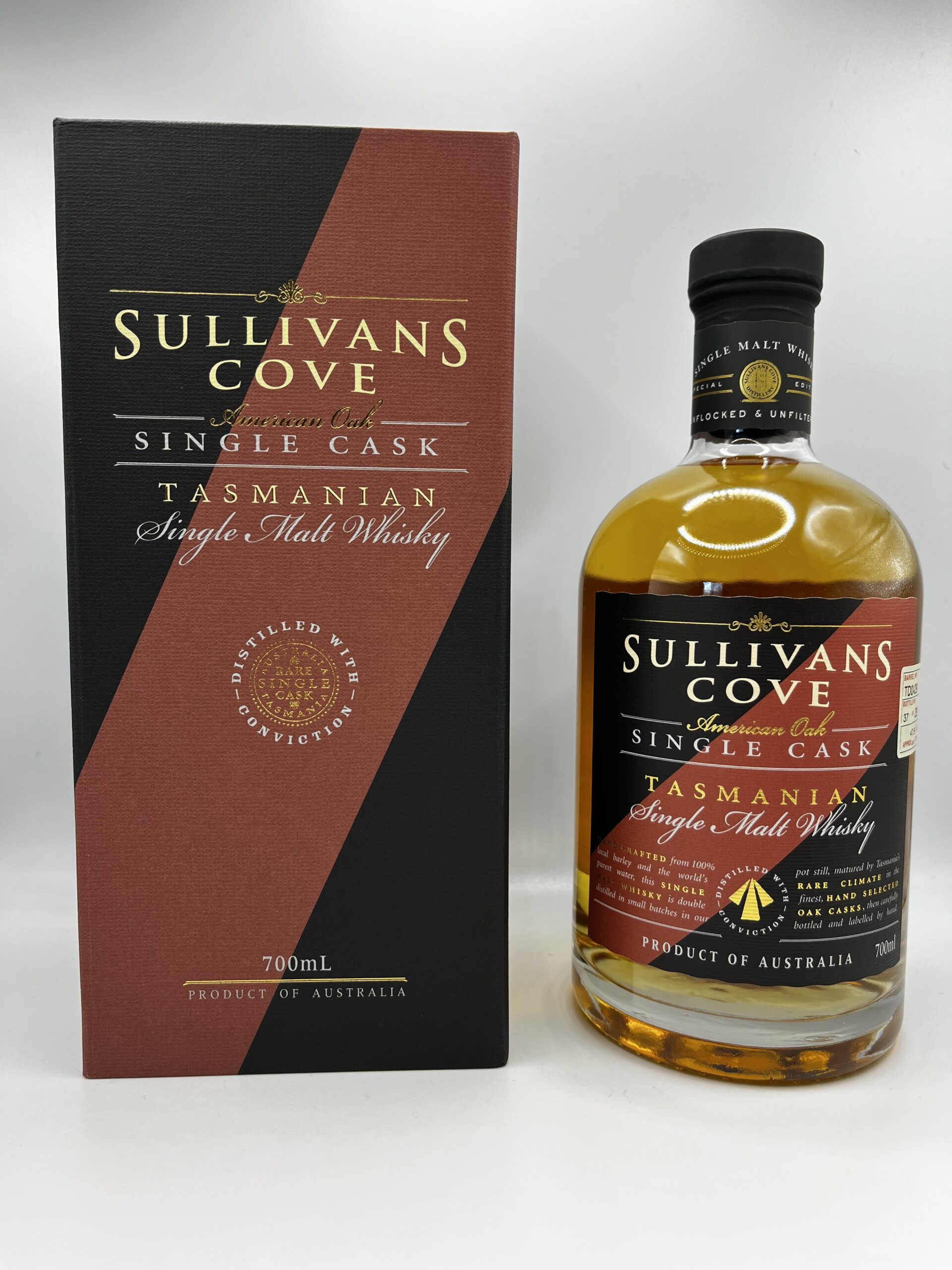 Sullivans Cove American Oak Second Fill Whisky TD0429 (700ml), TASMANIA AUSTRALIA