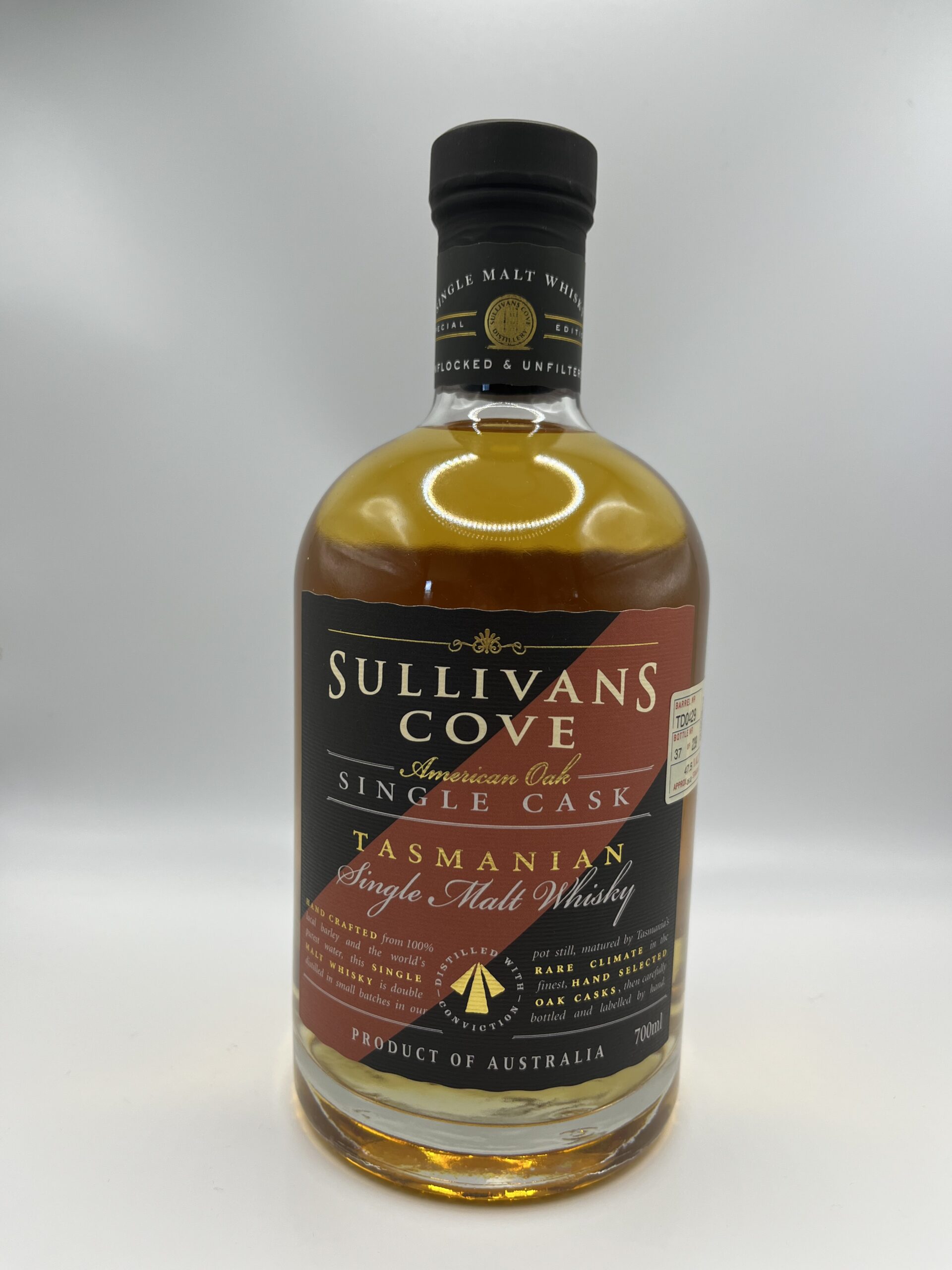 Sullivans Cove American Oak Second Fill Whisky TD0429 (700ml), TASMANIA AUSTRALIA - Image 2