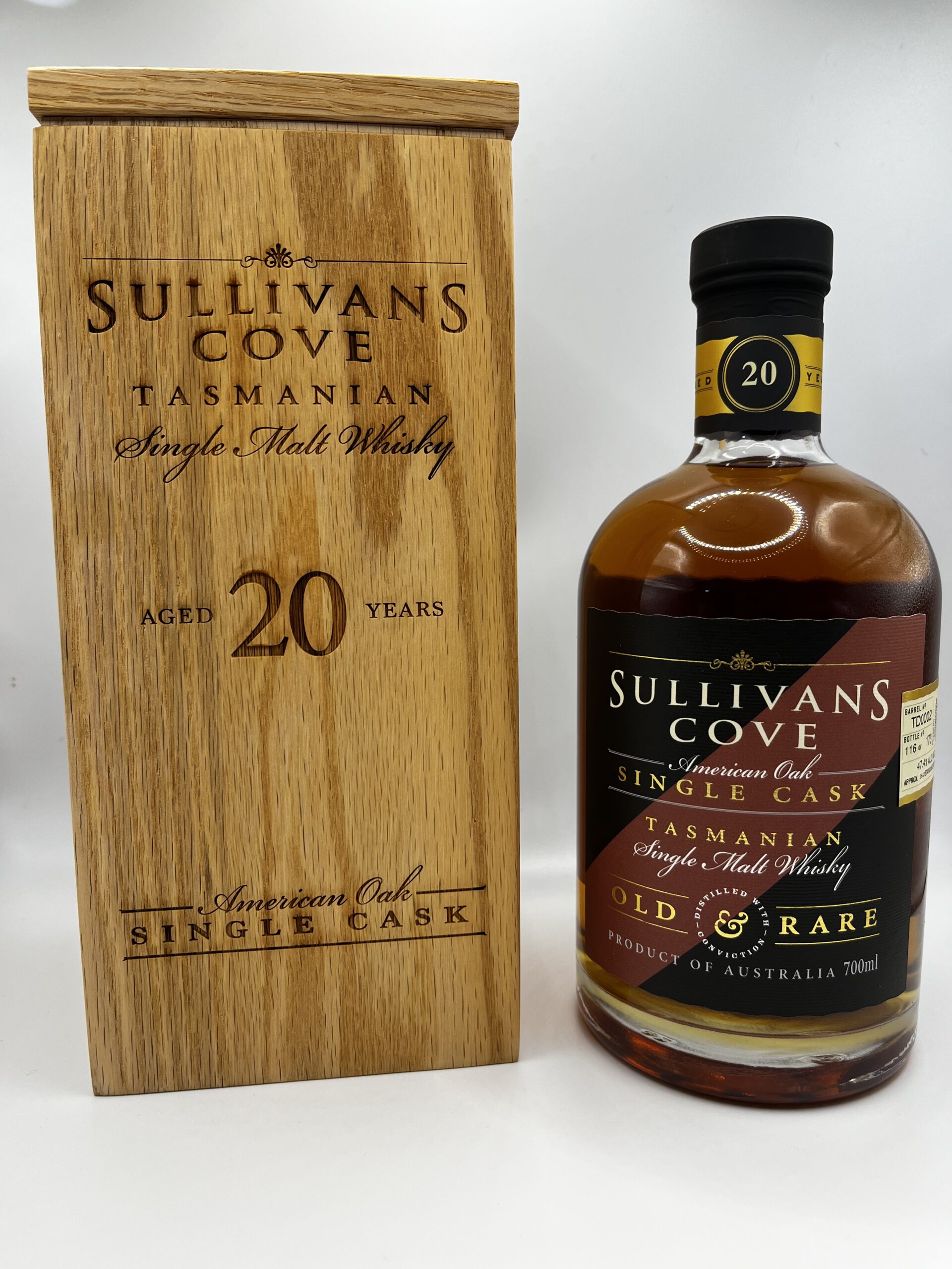 Sullivans Cove American Oak Old & Rare Second Fill Whisky TD0002 (700ml), TASMANIA AUSTRALIA