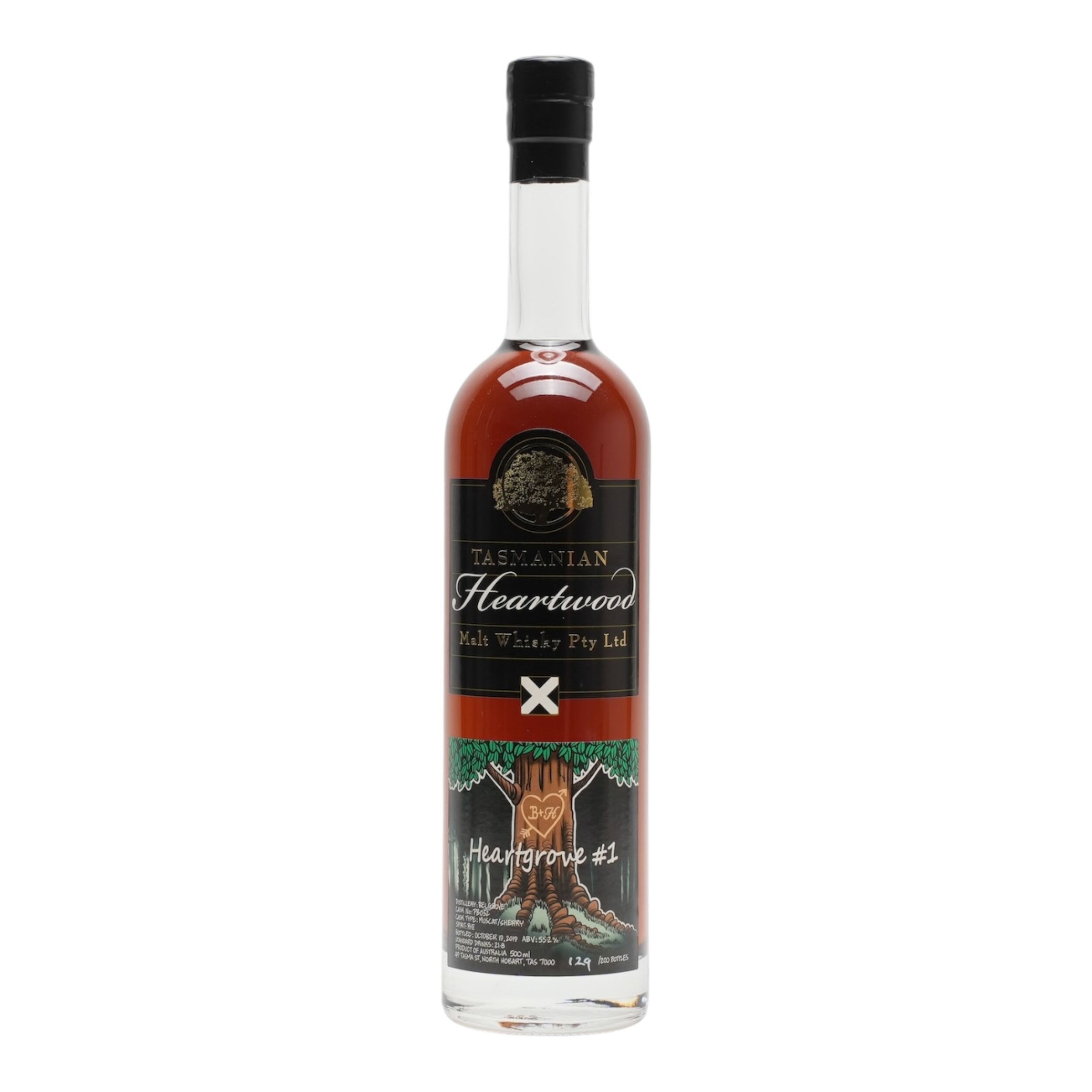 Heartwood Heartgrove 1 // Belgrove Cask Strength Rye Whisky (500ml), TASMANIA AUSTRALIA