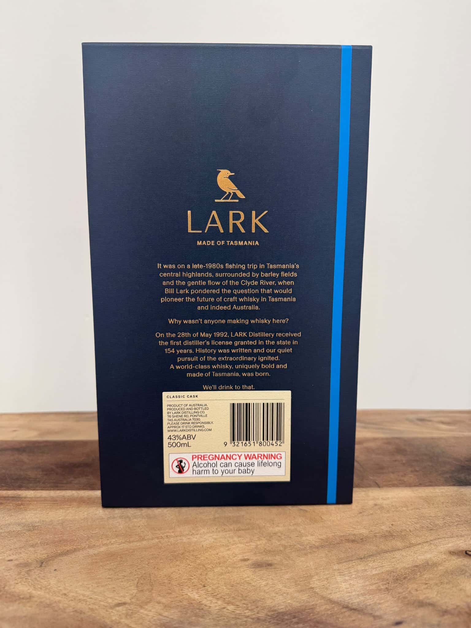 Lark Distillery Classic Cask Export Australian Single Malt Whisky (500ml), TASMANIA AUSTRALIA - Image 3